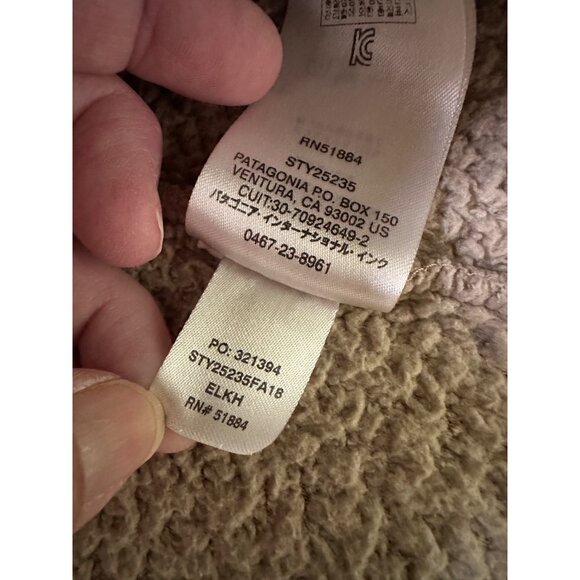 Patagonia Los Gatos Fleece Womens Medium 1/4 Zip Pullover Sherpa Fuzzy FLAW - Picture 6 of 9